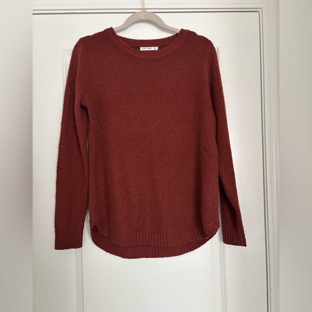 Pink Clover Rust Crew Neck Sweater